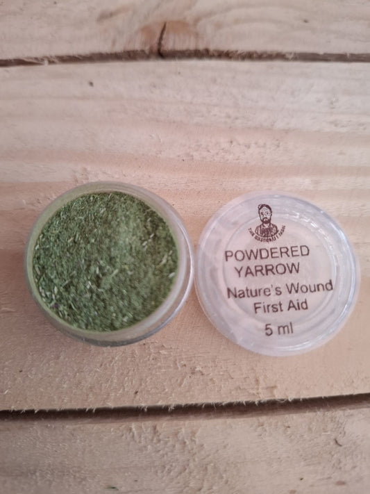 Yarrow Leaf Powder (Achillea millefolium), finely ground and 100% natural- for cuts and grazes